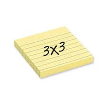 3M 3M MMM630SS Sticky note Notes; Lined; 3 in. x 3 in.; 100 Sheets-PD; 12-PK; Yellow MMM630SS